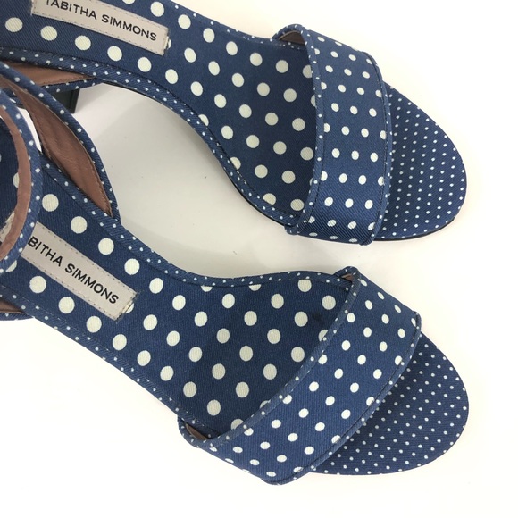 Tabitha Simmons 36 5.5 Polka Dot Sandals Heels - Picture 4 of 5